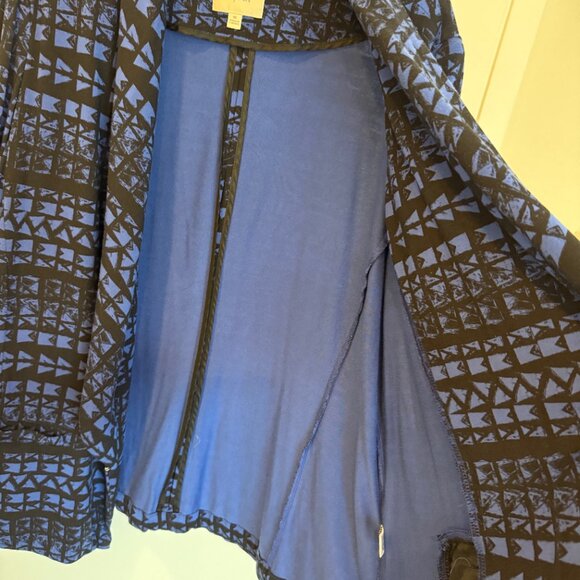 Sejour Royal Blue & Black Knit Jacket – Size 1X – 3/4 Sleeve - Picture 6 of 10